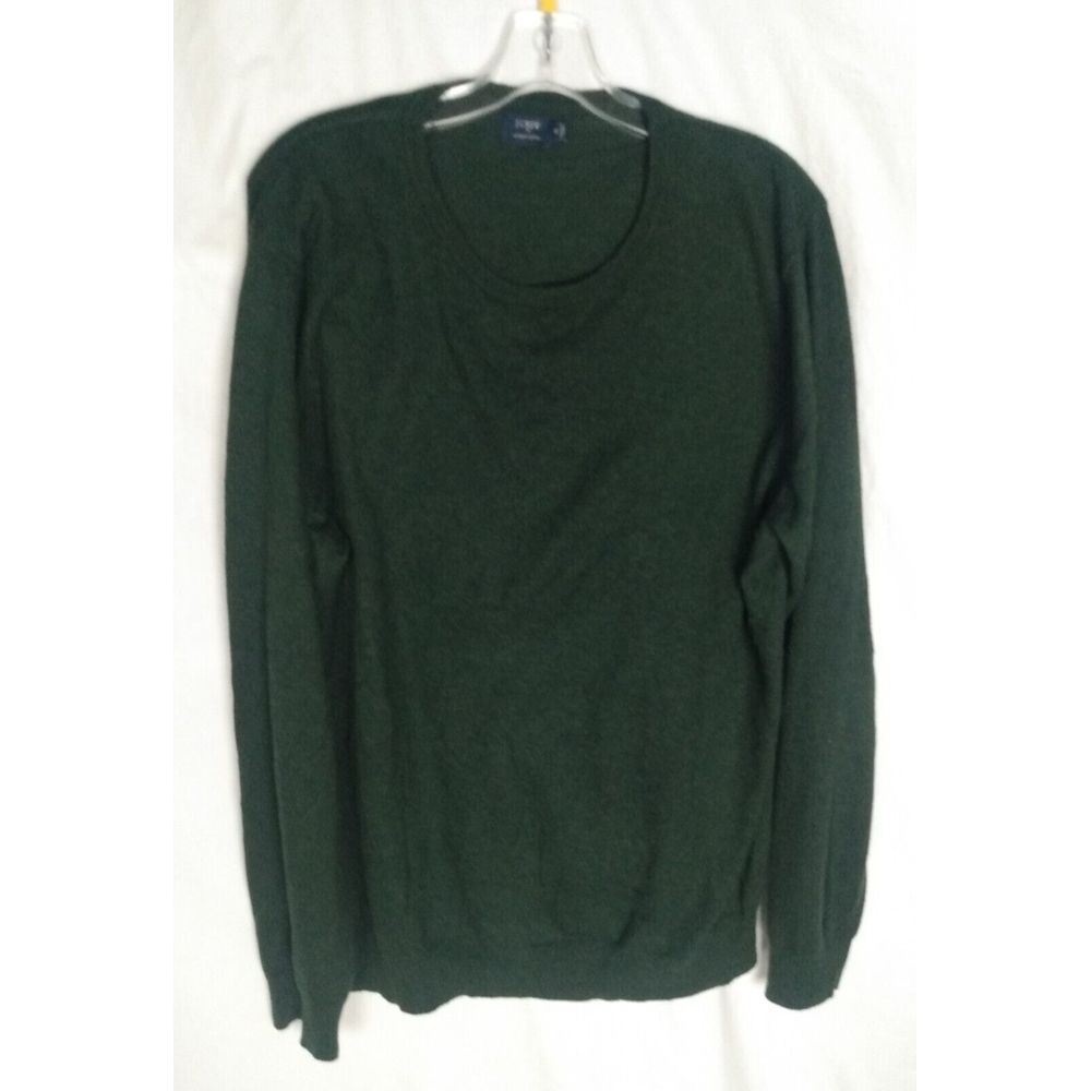 J. CREW Men's‎ Harbor Cotton Crewneck Sweater Size XL Green Color